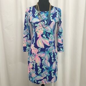 LILLY PULITZER Women's Marlowe Shift Mini Dress Sz XS Art-To-Wear Summer Picnic